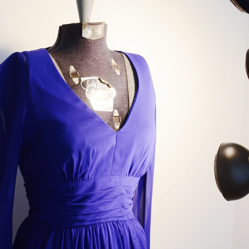 LIKE FOR PRICE DROP Formal Designer Blue Dress - Picture 3 of 6